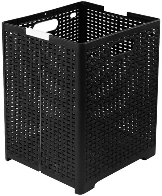 日式加大折疊髒衣收納籃, 黑色