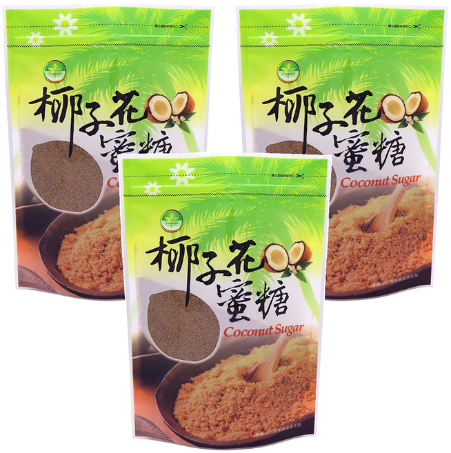 Longyes 隆一 天然椰子花蜜糖, 350g, 3包