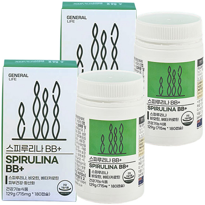 GENERAL LIFE 螺旋藻BB Plus膠囊, 180顆, 2罐