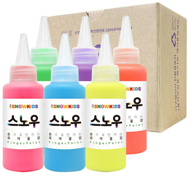 SNOWKIDS 幼兒顏料組, 540g, 6色, 70ml