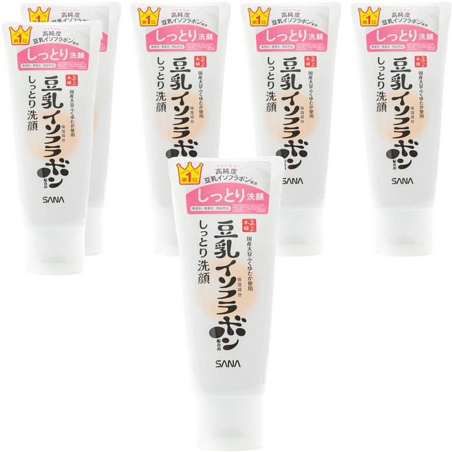 SANA 莎娜 豆乳美肌 洗面乳 濃潤, 150g, 6條