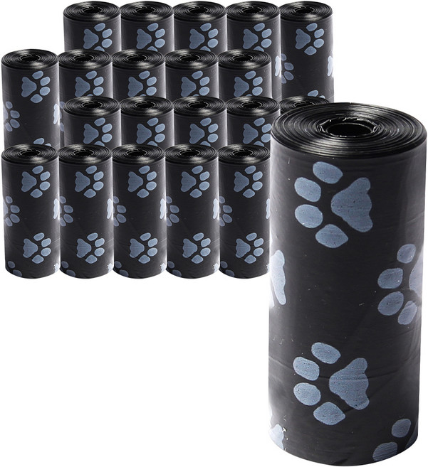 펫샵 간편 휴대용 강아지 배변봉투, 블랙, 15개입, 20개