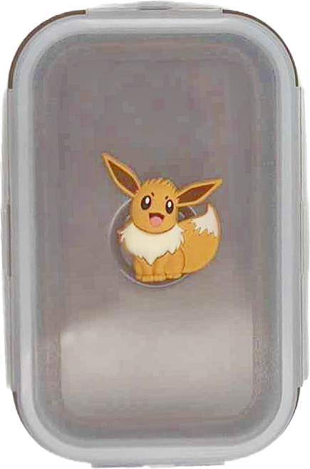 Bone 蹦克 寶可夢 矽膠摺疊保鮮盒 伊布, 容器 + 蓋子, 1組