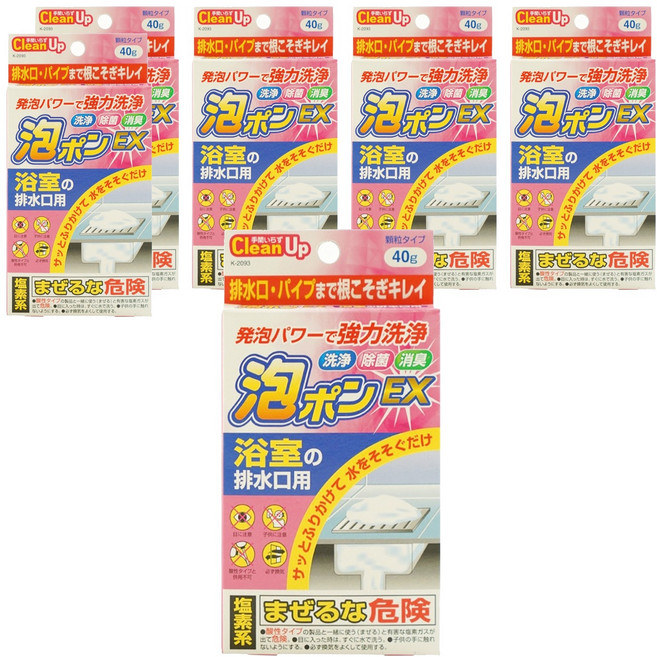 Kiyou 泡沫浴室排水口 發泡清潔劑, 40g, 6盒