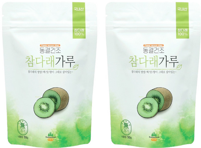 산마을 동결건조 참다래가루, 50g, 2개