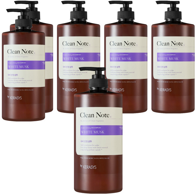 케라시스 클린노트 샴푸 화이트머스크, 1L, 6개