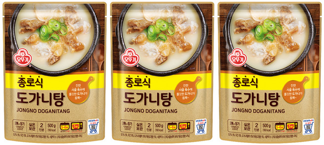 오뚜기 종로식도가니탕, 500g, 3개