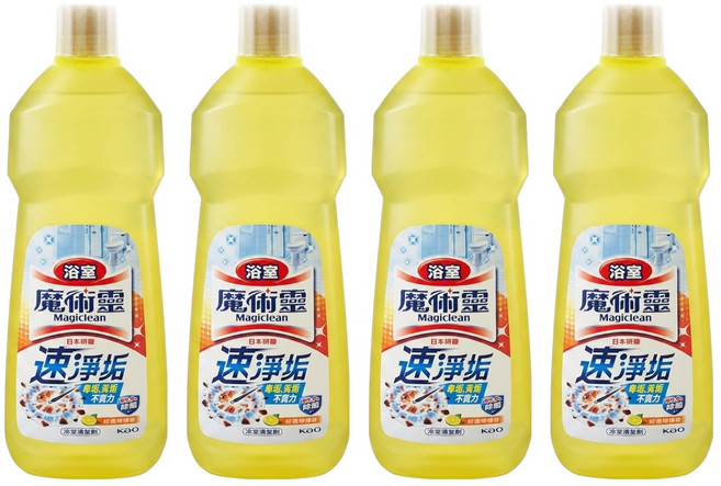 Kao 花王 Magiclean 魔術靈 浴室清潔劑 舒適檸檬, 500ml, 4瓶