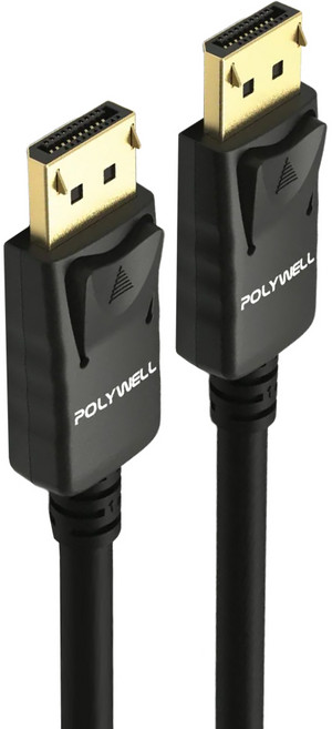 POLYWELL 寶利威爾 4K 60Hz UHD Displayport 傳輸線 DP線 1.2版, 2m, 黑色, 1條