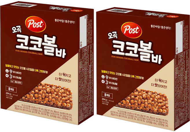 포스트 오곡 코코볼바, 264g, 2개