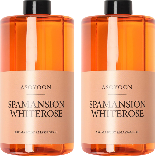 Asoyoon Spamansion系列 身體按摩油 White Rose, 1L, 2瓶