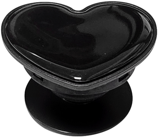 다연경 파스텔 그립 스마트 톡 핑거 링 핸드폰 거치대 JJ235, 블랙, 1개