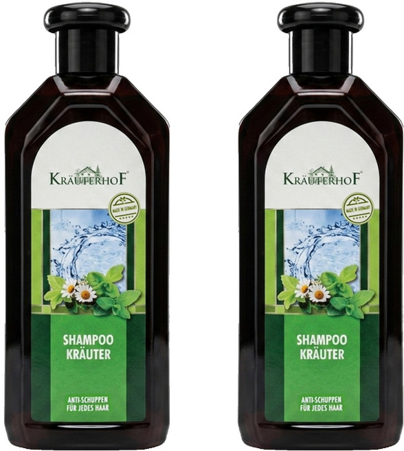 KRAUTERHOF 草本莊園 無矽靈植萃草本洗髮精, 500ml, 2瓶
