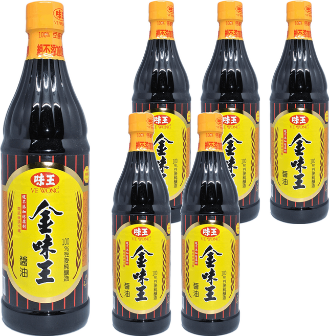 味王 金味王醬油, 780ml, 6瓶