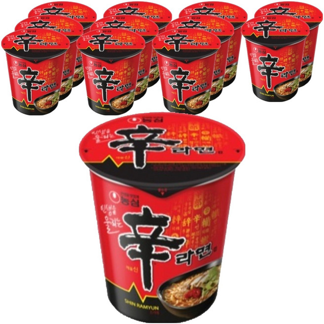 NONGSHIM 農心 辛拉麵 杯裝辛拉麵 65g, 12入