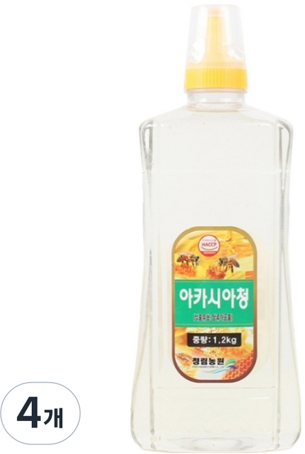 청림식품 소울백서 아카시아청 요리 카페 꿀, 1.2kg, 4개