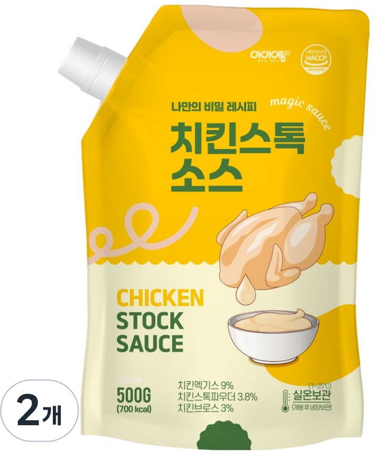 아이엠소스 치킨스톡 소스, 2개, 500g