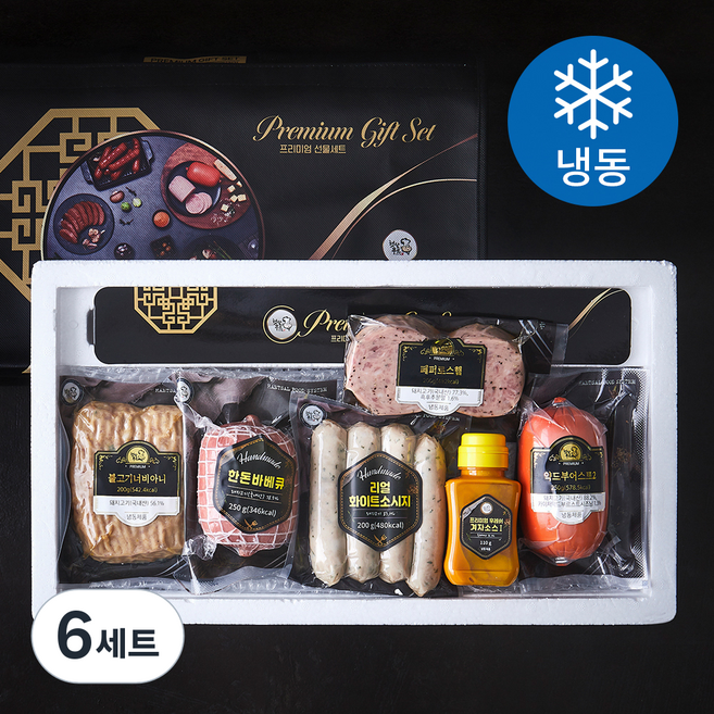 햇살푸드 명작 수제햄 선물세트 2호 1210g (냉동), 6세트