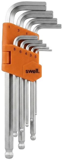 swell 球型平面六角扳手 077-04ML 1.5~10mm 1組, 9支