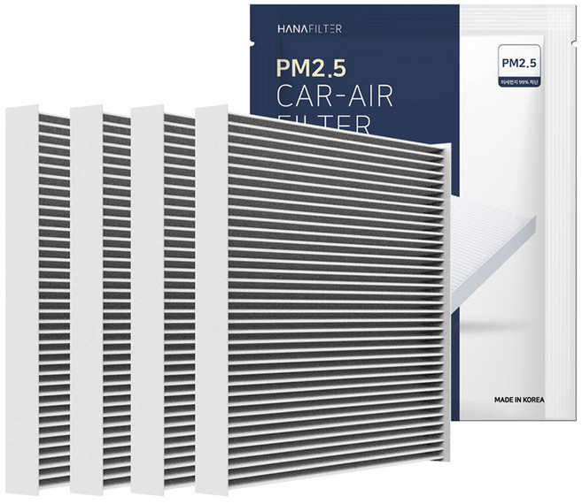 하나필터 PM2.5 자동차 에어컨 필터, HF-34, 4개
