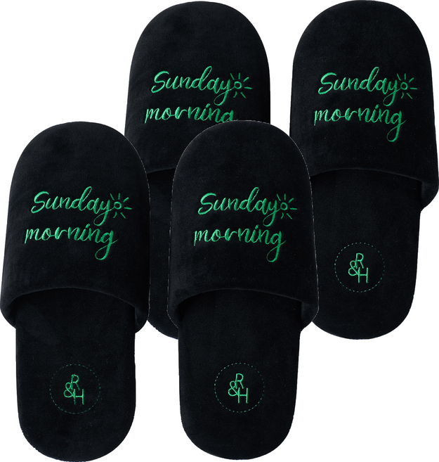 룸앤홈 벨벳 룸 슈즈, 블랙, 2개