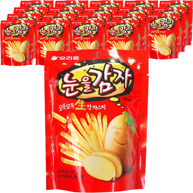 오리온 눈을감자 스낵, 56g, 20개