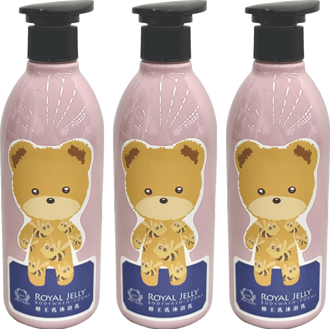 BEAR&BEARS 熊大庄 蜂王乳沐浴精, 500ml, 3瓶