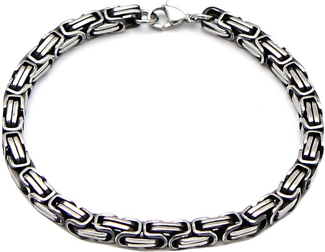 인디라벨 써지컬스틸 스퀘어 팔찌 7mm