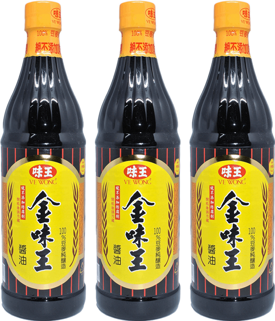 味王 金味王醬油, 780ml, 3瓶