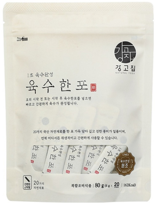 강고집 1초 육수완성 육수한포, 1개, 80g