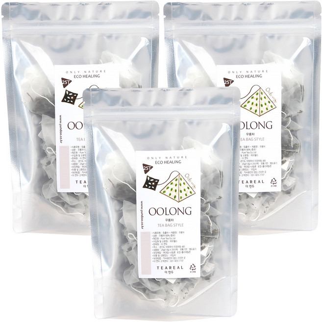 티리얼 허브티 22 우롱차 삼각티백, 1.2g, 25개입, 3개