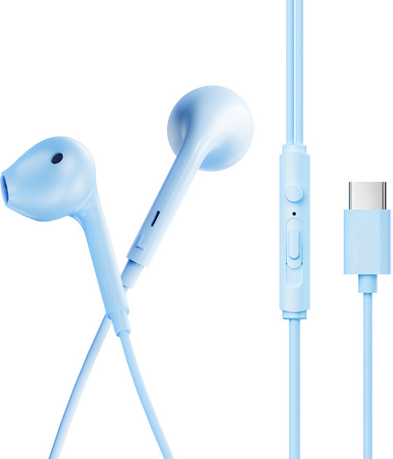 에이투 EF3 고음질 C타입 오픈형 패션 유선이어폰, ATWO EF3, 블루