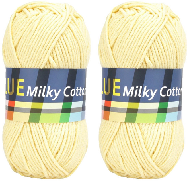 Milky Cotton Blue 棉混紡編織線, C17號 腮紅色, 2個