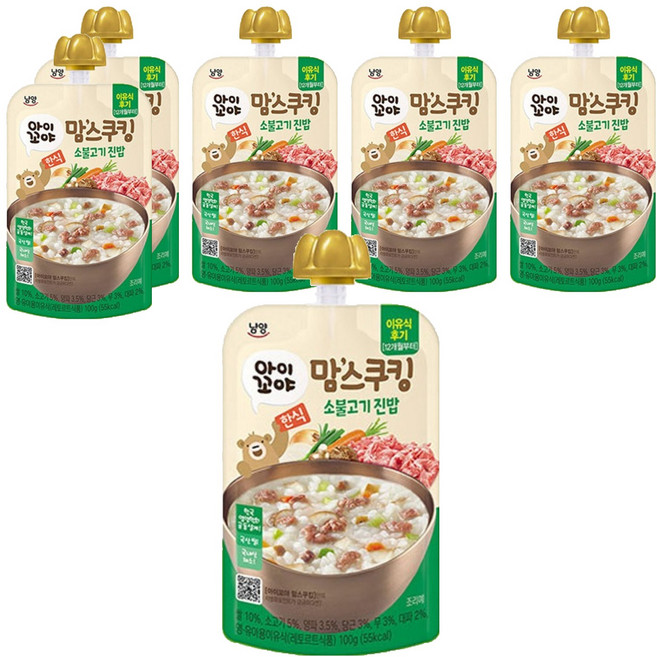 맘스쿠킹 이유식, 소불고기 진밥, 100g, 6개