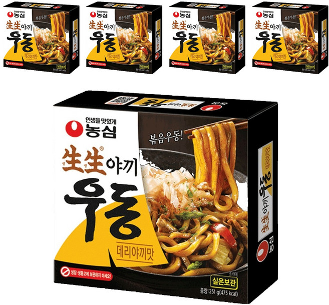 NONGSHIM 農心 生生烏龍炒麵 照燒口味, 251g, 5盒
