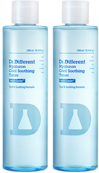 Dr.Different 達特迪弗倫特 玻尿酸清涼舒緩化妝水, 300ml, 2個