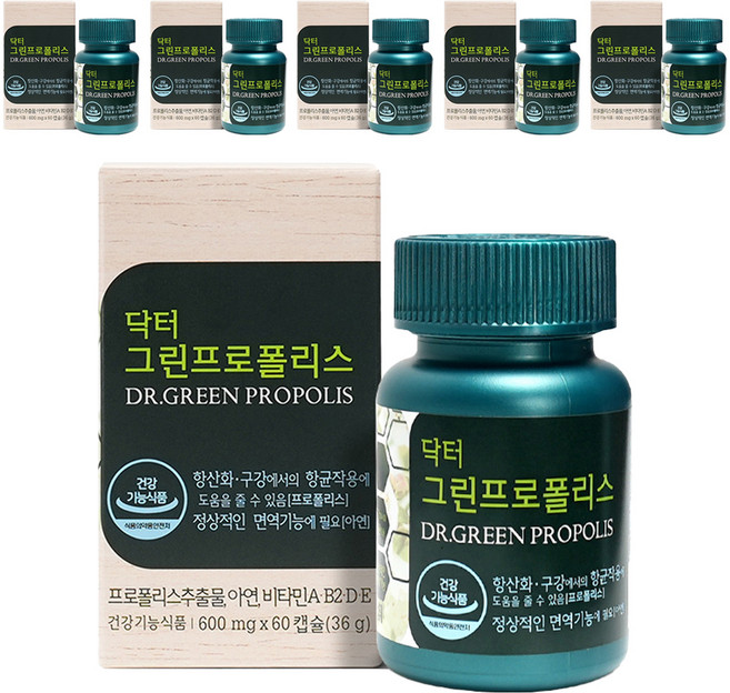 에이치엘사이언스 닥터 그린프로폴리스, 60정, 6개