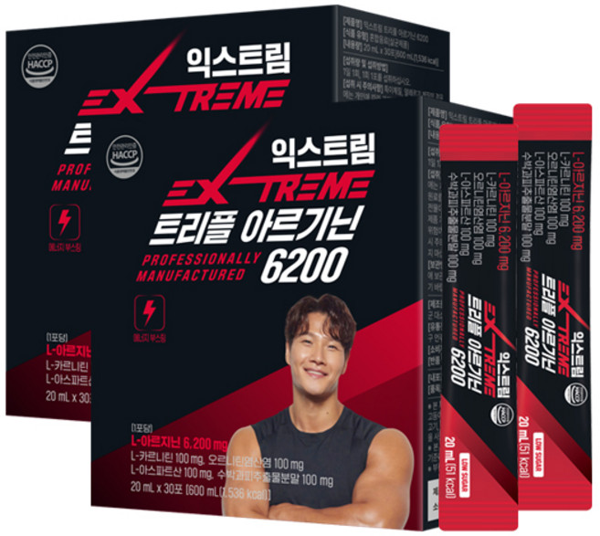 익스트림 트리플 아르기닌 6200, 600ml, 2개