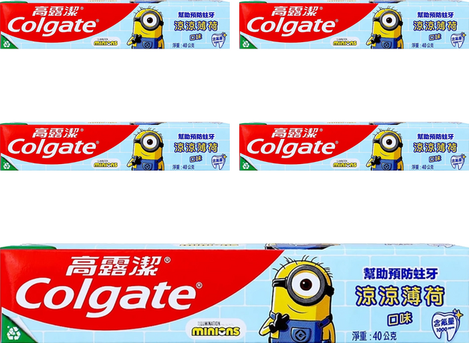 Colgate 高露潔 兒童牙膏 凝露 涼涼薄荷口味, 40g, 1入, 5條