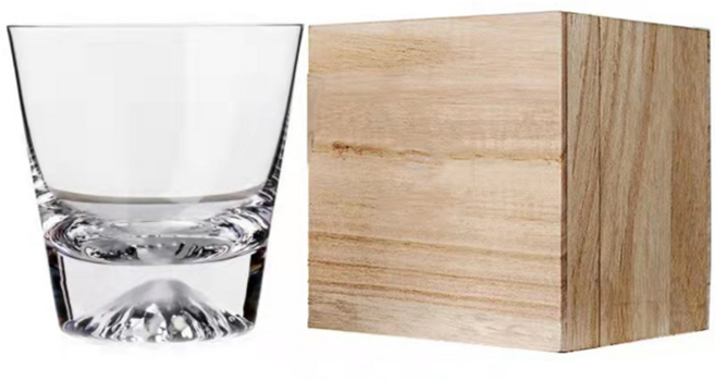 富士山玻璃杯 木盒款, 1組