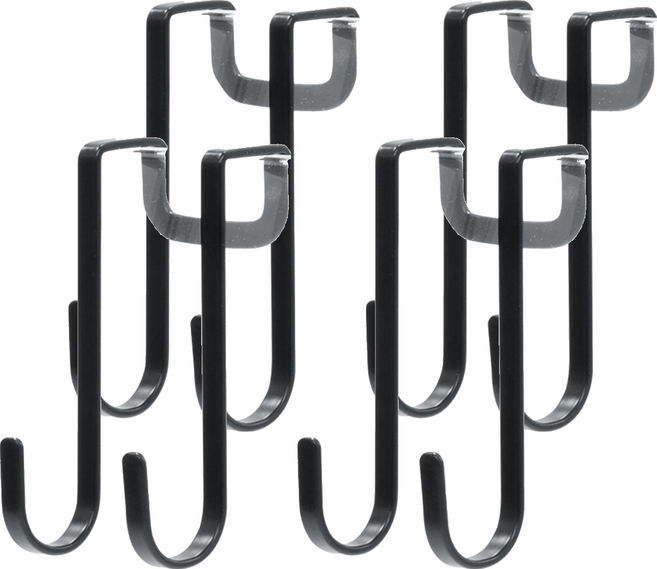 spider loc 萬用門後掛鉤 40*50*87mm, 黑色, 4個