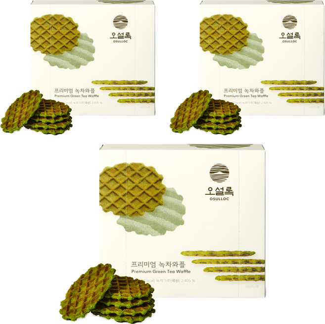 오설록 프리미엄 녹차와플, 72g, 3개