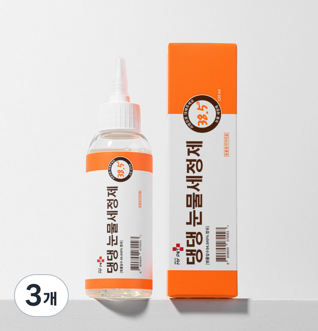 헬로마이펫 반려동물 댕댕 눈물세정제, 120ml, 3개