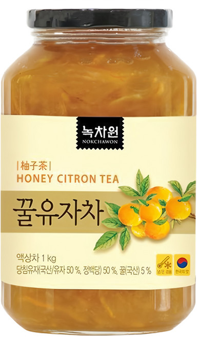 NOKCHAWON 蜂蜜柚子茶, 1kg, 1入, 1罐