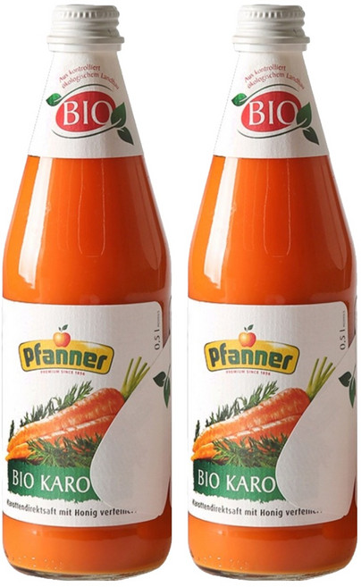 파너 유기농 착즙 당근주스, 2개, 500ml
