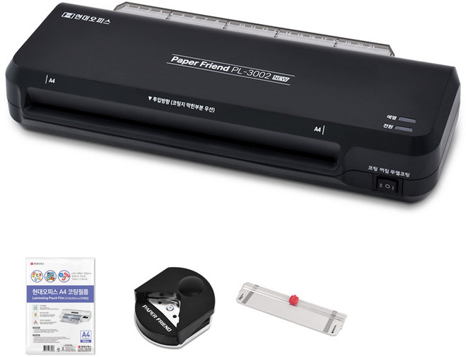 Paper Friend 護貝機 NEW PL-3002 + 護貝膜 25張 + 裁紙機 1001 + 圓角器 HR-101, A4