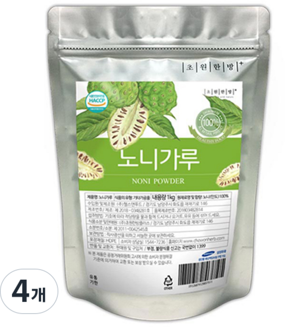 초원한방플러스 노니가루, 4개, 1kg