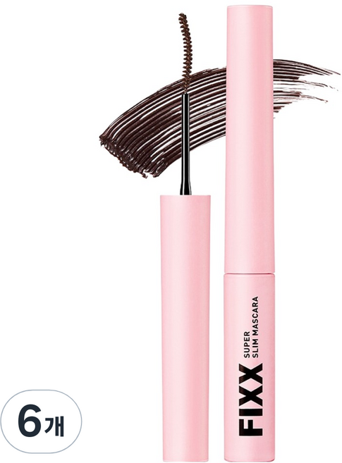 쏘내추럴 수퍼 픽스 슬림 마스카라 2.8g, 6개, 02 다크 브라운