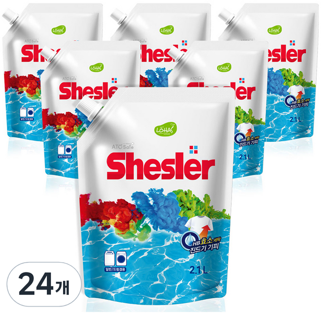 쉬슬러 액체세제 에이프릴 리필, 2.1L, 24개