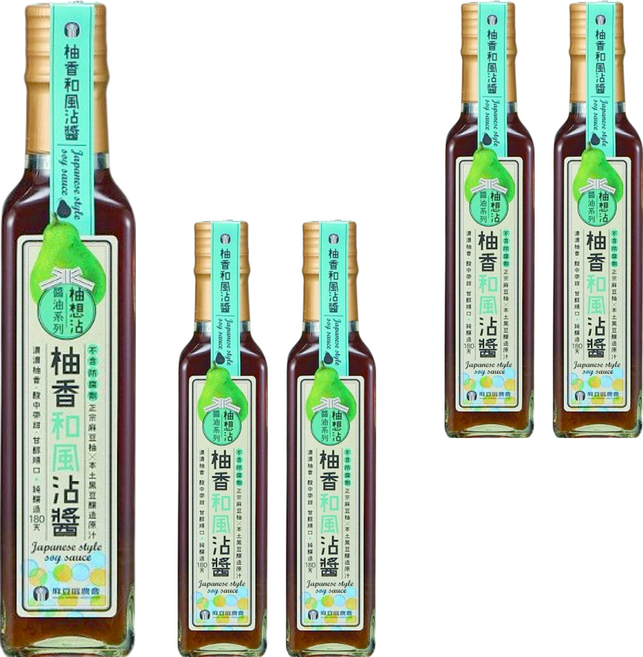 麻豆區農會 柚香和風沾醬, 230ml, 5瓶